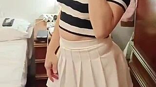 abriendo mi novia’s culo por primera vez 😈 creampie dentro 🔥