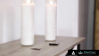 Blonde bombshell flinched at nuru massage then fucked annoying client