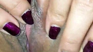 licking her pussy while fingering deep inside