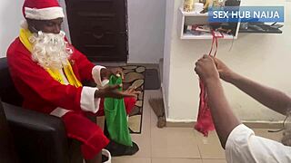 in the bedroom santa's monster cock stretches my big ass wife perfectly for christmas