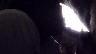 Rough Homemade Black Slut Deepthroats Neighbor's Cock Swallowing Every Thick Load