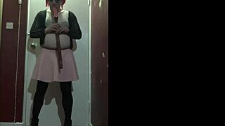 Bisexual crossdresser mark wright rides dildo on stick then sucks it clean for your cock