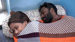 Sexy indian wife wakes for morning fuck bent over in cold weather
