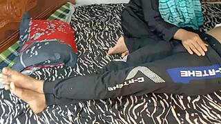 I hooked up with my elder stepson's friend from his school at home