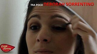 deborah sorrentino welcomes guest into erotic room for steamy intimate playtime