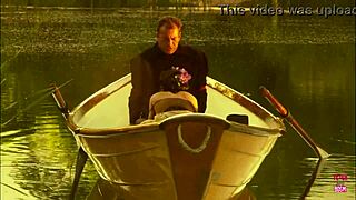 A Beautiful Girl Rides Man on Boat with Small Tits