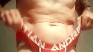 blue-eyed tattooed amateur strokes his monster cock solo after lockup