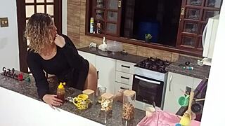 Hotwife takes anal pounding in bar pantry