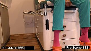 Night Shift Nurse Jewel Masturbates to Explosive Orgasm in Hospital