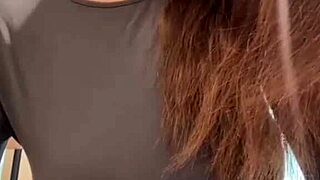 stepmom strokes her leaking milky tits to a shaking orgasm