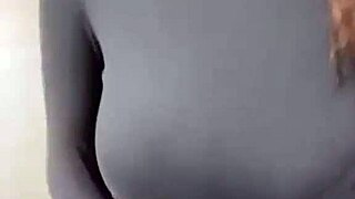 stepmom strokes her leaking milky tits to a shaking orgasm