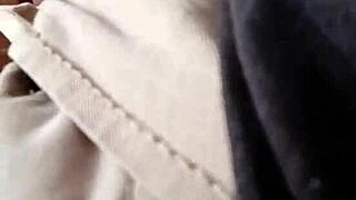roommate sneaks blowjob on sisters husband who films her sucking his big cock secretly