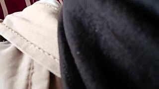 roommate sneaks blowjob on sisters husband who films her sucking his big cock secretly