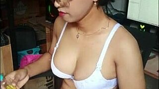 Black hijab trans slut strokes cock to cum explosion!