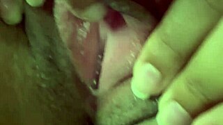 Hotel bed fingering girlfriend while she masturbates wildly