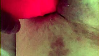 Wifey rams massive 10-inch dildo deep into shaved pussy