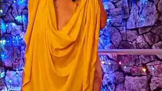 hotwife steffi june dances in lingerie teasing big pussy lips with vibrator solo