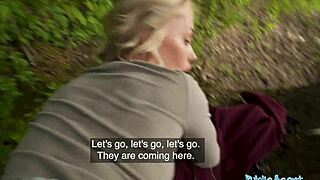 damn this finnish blonde handles that huge public cock like a champ outdoors 🍆💦