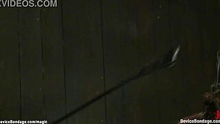 Shackled Busty Lesbian MILF Flogged and Bound Hard