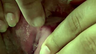 Hotel bed fingering girlfriend while she masturbates wildly