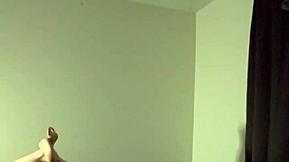so the babysitter shows up at our apartment and things get steamy with flashing and wet pussy play