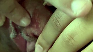 Hotel bed fingering girlfriend while she masturbates wildly