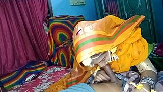 Desi Wife's Wild Hotel Fuck in Maid Outfit Surprises Husband