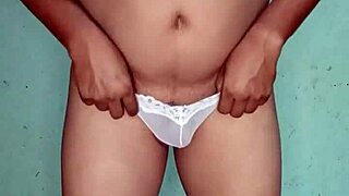 oh damn look at this sexy mexican babe dancing wildly in white thong panties and sheer pantyhose!