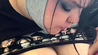 tits out pov blowjob from curvy brunette deepthroat cumshot sloppy moanin 😘 homemade fun
