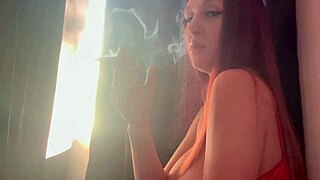 Italian Milf Artemisia Loves Smoking While Flaunting Huge Tits