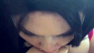 tits out pov blowjob from curvy brunette deepthroat cumshot sloppy moanin 😘 homemade fun