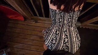 wanna see this horny redhead milf babe grind her petite ass teasing in public pov like a total slut?