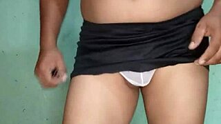 oh damn look at this sexy mexican babe dancing wildly in white thong panties and sheer pantyhose!