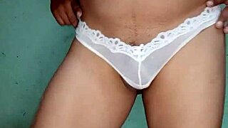 oh damn look at this sexy mexican babe dancing wildly in white thong panties and sheer pantyhose!