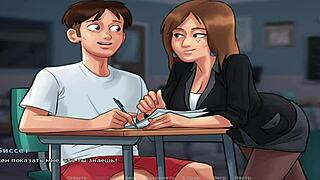 Summertimesaga - MILF TEACHER SAT ON TOP AND GAVE HER REWARD E1 55