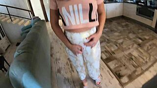 stepmom cheating preview 😈 milfycalla shakes huge curvy ass in leggings dirty talk cum covered feet worship