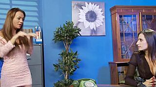 Jasmine Black and Sensual Jane revenge fuck boss with deepthroat doggystyle anal