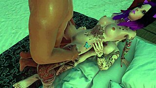 Ever wondered how a teen handles double penetration from both ends?