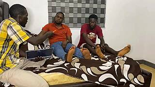 Teacher and Classmates Run Raw Train on Petite Student in Classroom Orgy