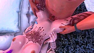 Ever wondered how a teen handles double penetration from both ends?