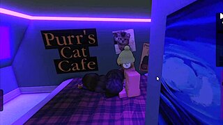 Woman's Ripped Leggings Lead to Cafe Counter Monster Cock Thrusts