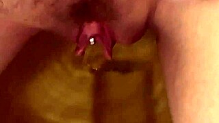 i can't stop watching my pretty pierced pussy peeing in the toilet like a goddess