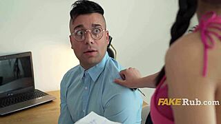 tasha lustn with glasses groans through pigtail nerd fun from blowjob to riding