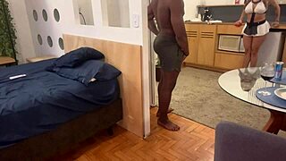 caught me assfucking the maid now my wife wants big black cock too?
