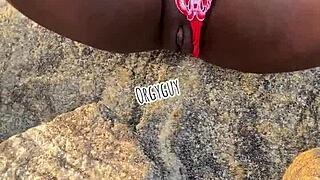 Wife's Juicy Pussy Flashes Wild on the Beach! Who's Watching?