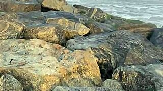 Wife's Juicy Pussy Flashes Wild on the Beach! Who's Watching?