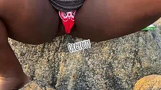Wife's Juicy Pussy Flashes Wild on the Beach! Who's Watching?