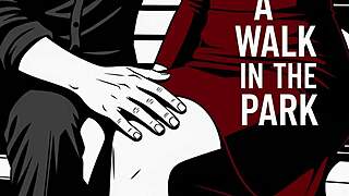 woman strolls park lost in erotic whispers and building tension audio game