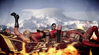 Angel Dark, Carly Nataly D'Angelo and Michelle Thorne Lick and Finger in Steamy Military Lesbo Foursome