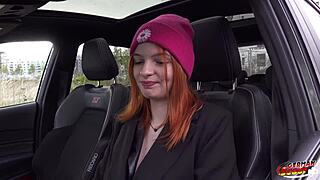 German Scout Skinny Redhead Foxy Fights LOUD First ANAL at Pickup Casting!